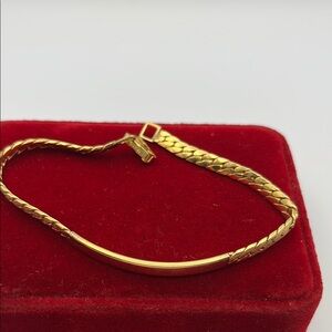 14 Avon Gold-Tone Braided 8” thin identification Bracelet